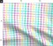 Easter Plaid Spring Egg Colors Gingham Check Pastel Rainbow Custom Printed Fabric by Spoonflower Various Fabrics by the Yard or Fat Quarter